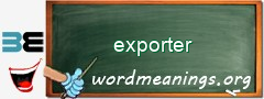 WordMeaning blackboard for exporter